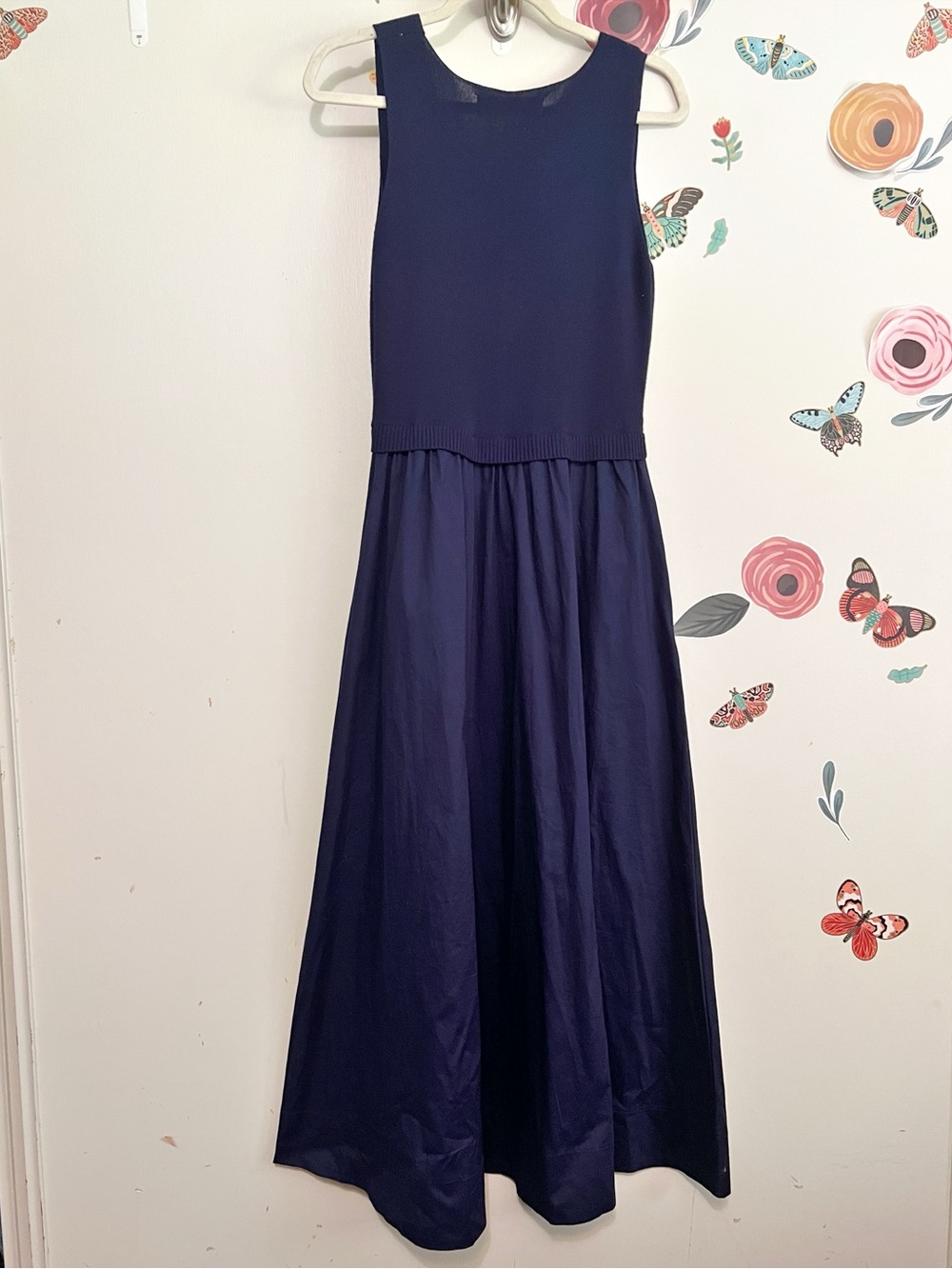 Taylor Navy Sleeveless V-Neck Maxi Dress S - Picture 5 of 10